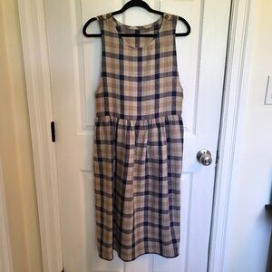 Linen Pinafore Dress